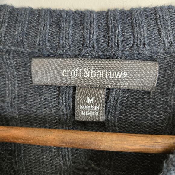 Croft & Barrow Chunky Sweater Gray Medium - Picture 8 of 10